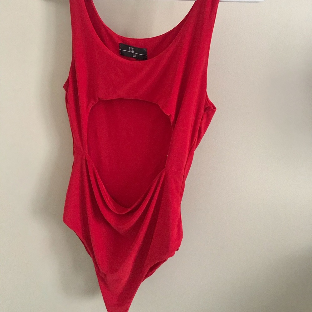 Red bodysuit